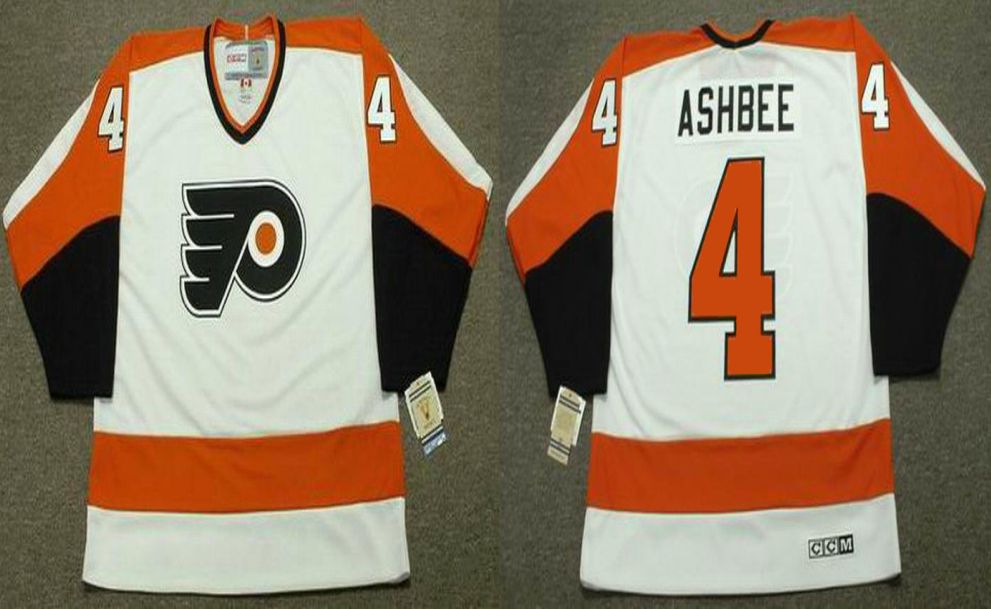 2019 Men Philadelphia Flyers #4 Ashbee White CCM NHL jerseys